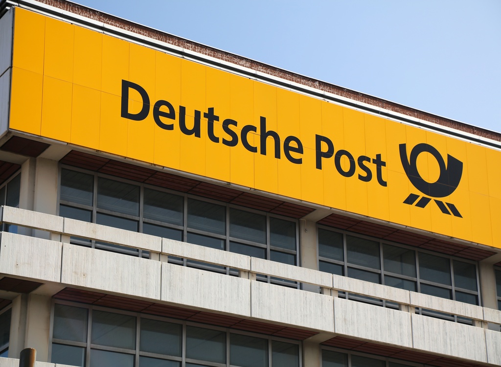 WUPPERTAL, GERMANY - SEPTEMBER 19, 2020: Deutsche Post (German Post) building in Wuppertal, Germany. Deutsche Post is the biggest mail service in Europe.
