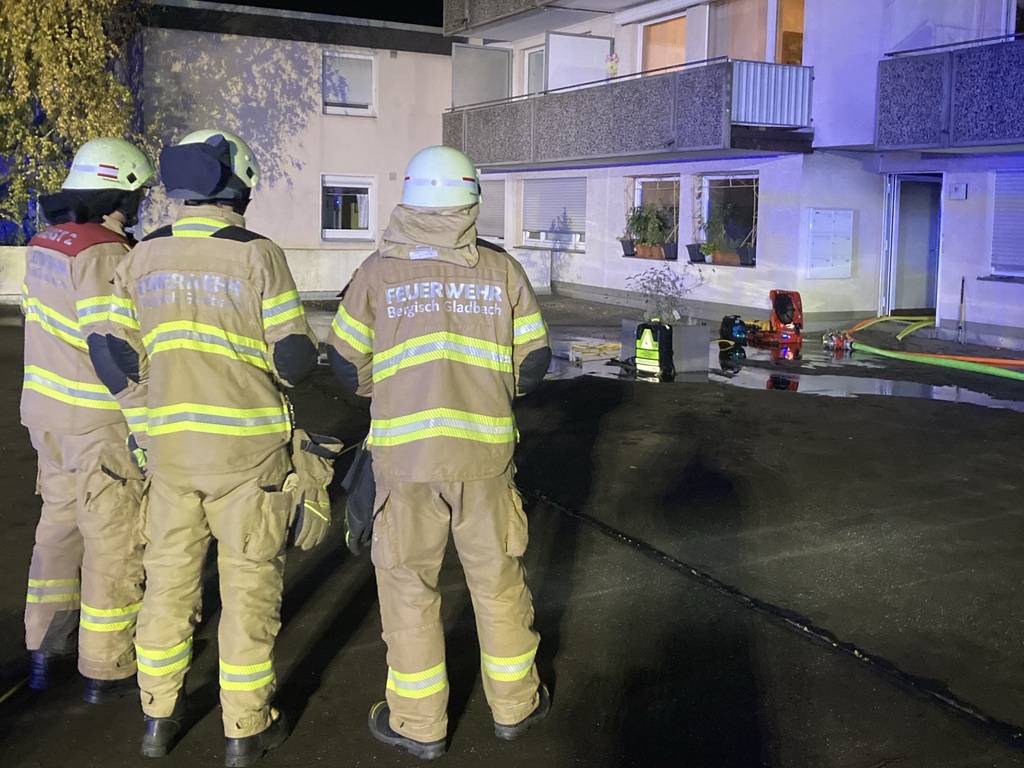 Die Einsatzstelle in Kaule von Bergisch Gladbach