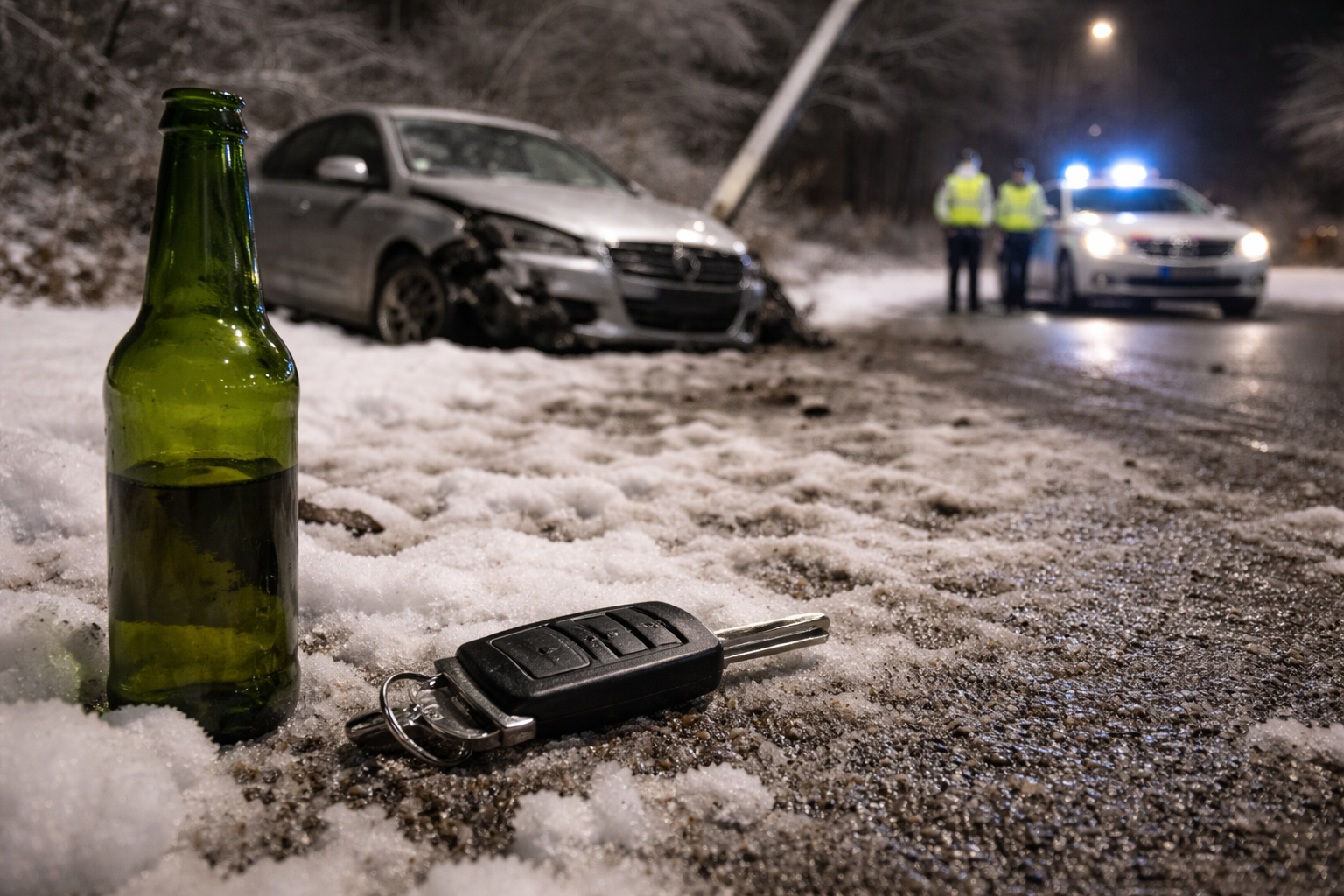 Schnee und Alkohol, eine miserable Kombination im Straßenverkehr ChatGPT Image 16. Feb. 2026, 11_24_06